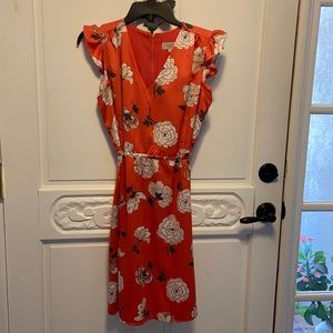 Loft Ruffle Dress Small